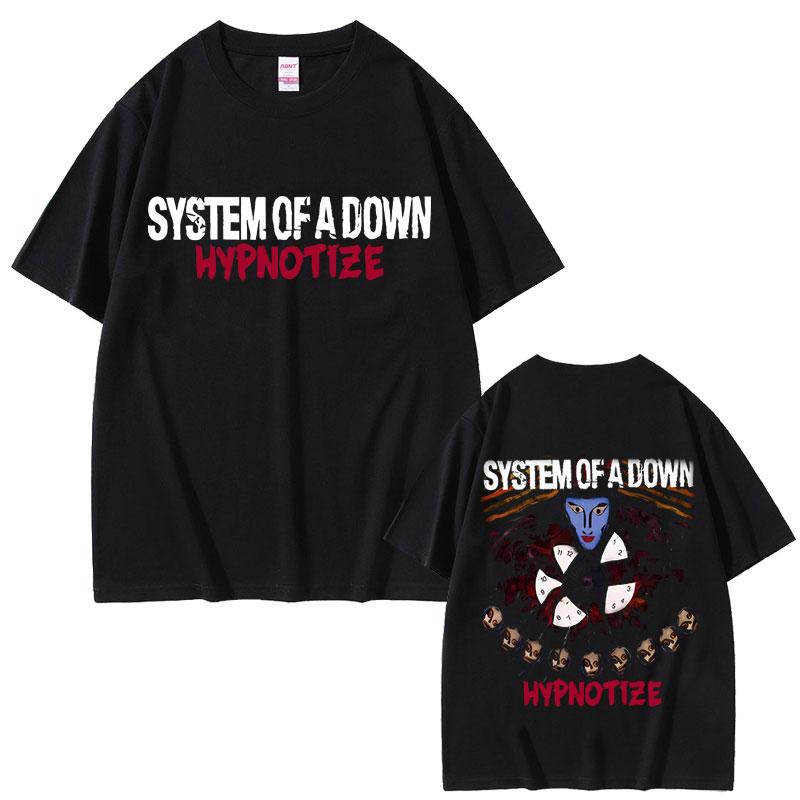 2025 Summer System of A Down Hypnotize Graphic T Shirts Men Women Alternative Metal Music Mens 90s Vintage Rock Band Tshirt
