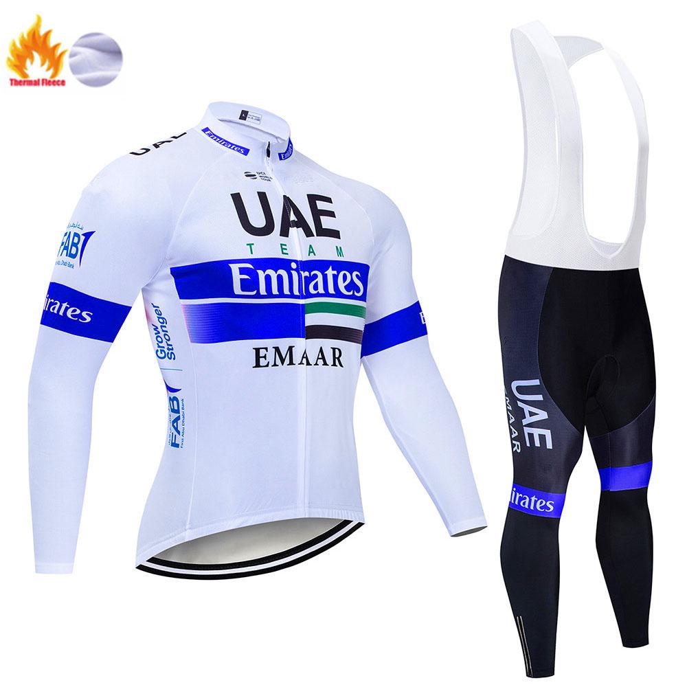 

2026 Winter Warm Cycling Clothing Set Fleece Men s UAE Winter Cycling Sets Warm Long-sleeved Suit Soad Bike Bicycle Overalls Riding Suit S