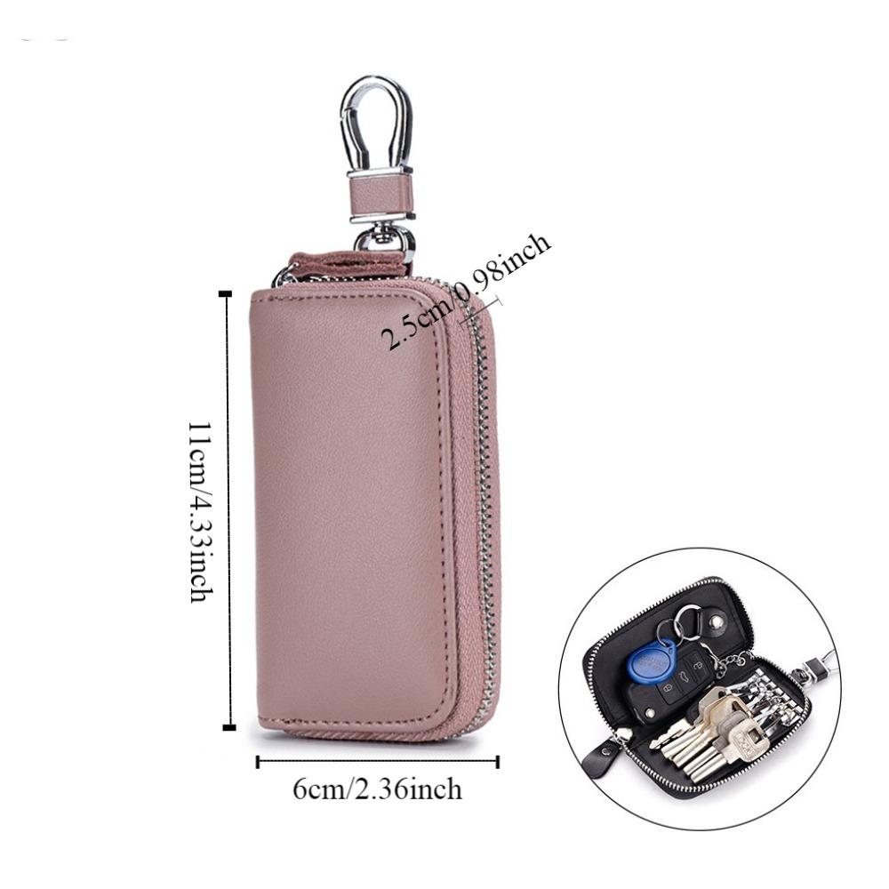 Mini Purse Genuine Leather Key Bag Zipper Car Key Case Key Holder Organizer Pouch  Men Women