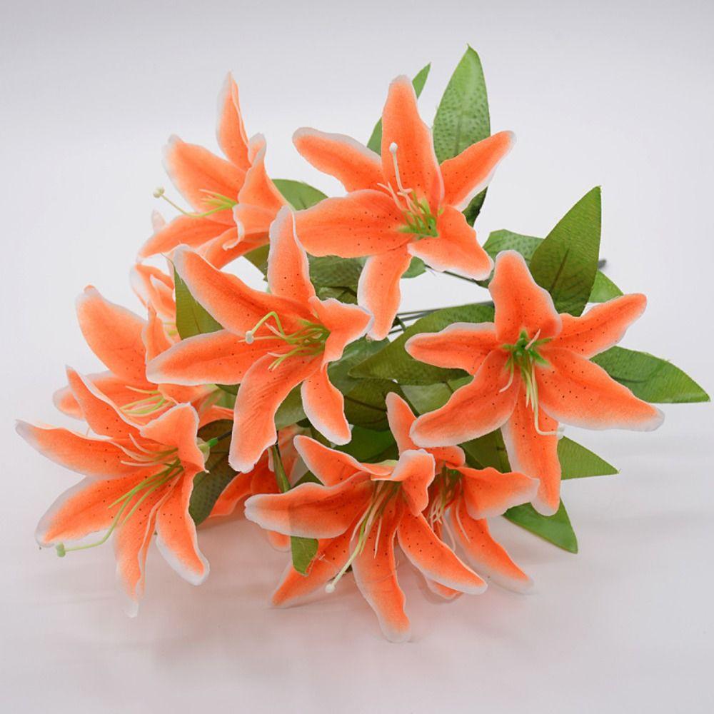 Multicolor Artificial Lilis Realistic Silk Flower Fake Flowers  Wedding Home Party Decor