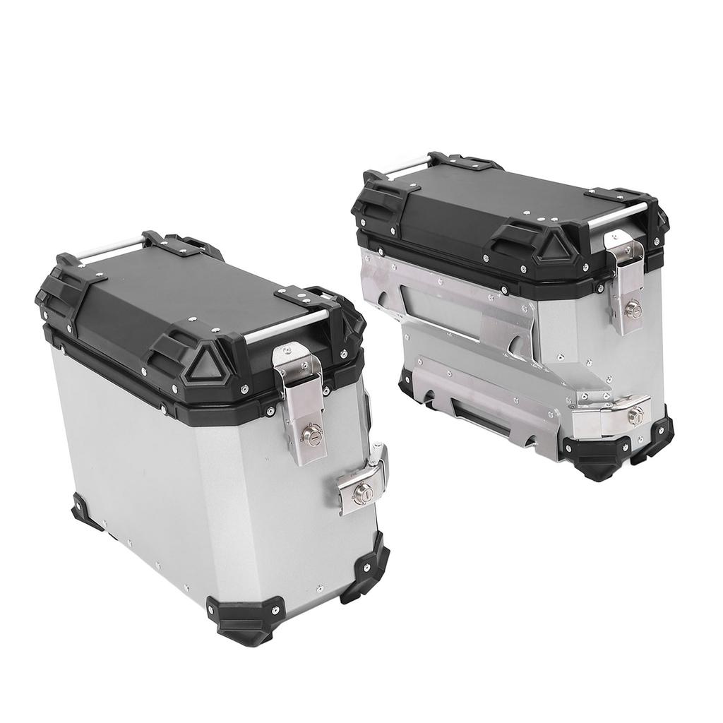38L Motorcycle Side Case with Lock and Handle Left Right Water Resistant Quick Release Side Storage Carrier for Helmet