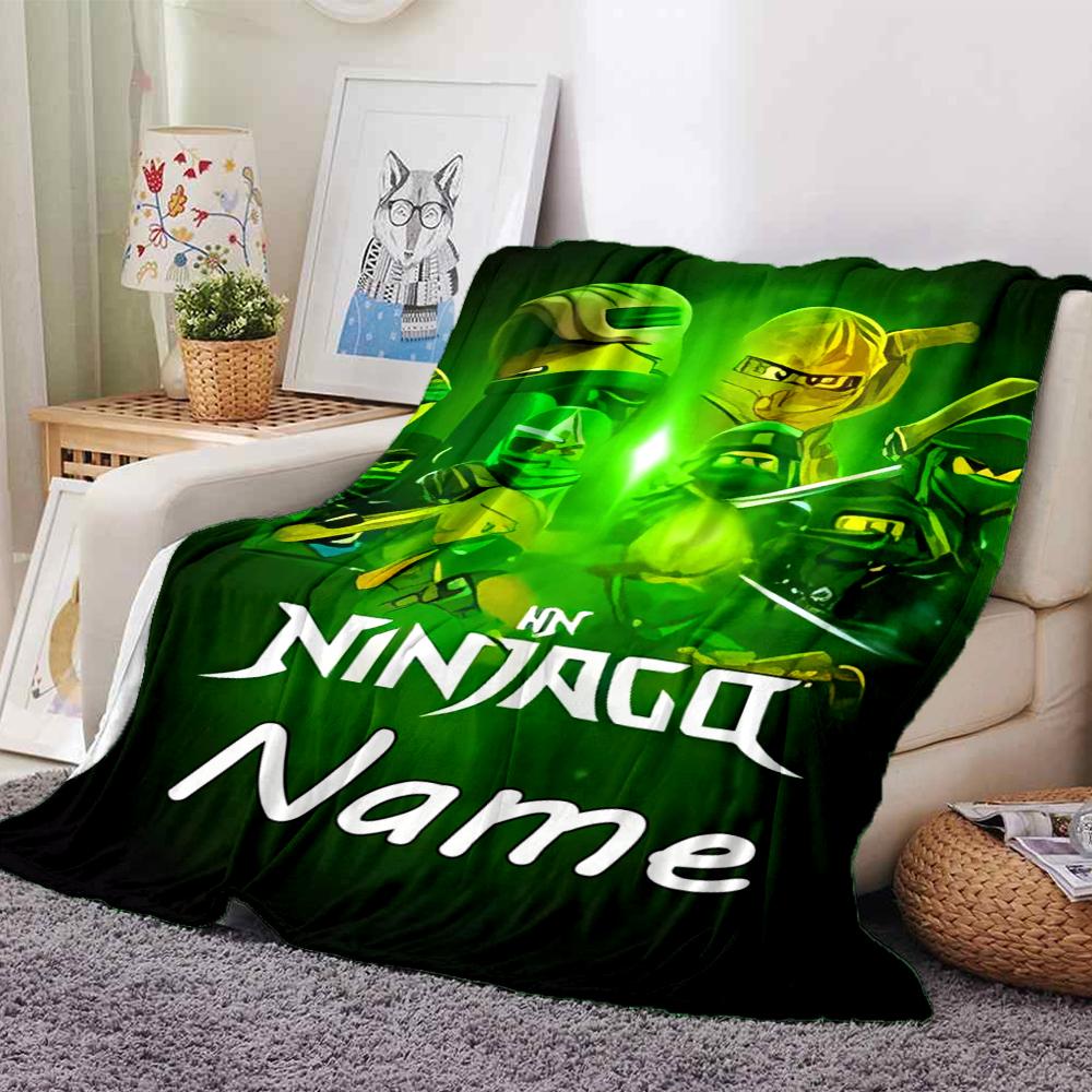 Customiz Name Personality Lego Ninjago Blanket Soft &Warm Sofa Office Bed Travel Lunch Break Blanket, Gift Suitable All Seasons