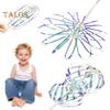 Rainbow Spinner Toy Rainbow Twirler Stick Magical Rainbow Ribbon Spinner Party Bubble Wand for Indoor Outdoor Fun