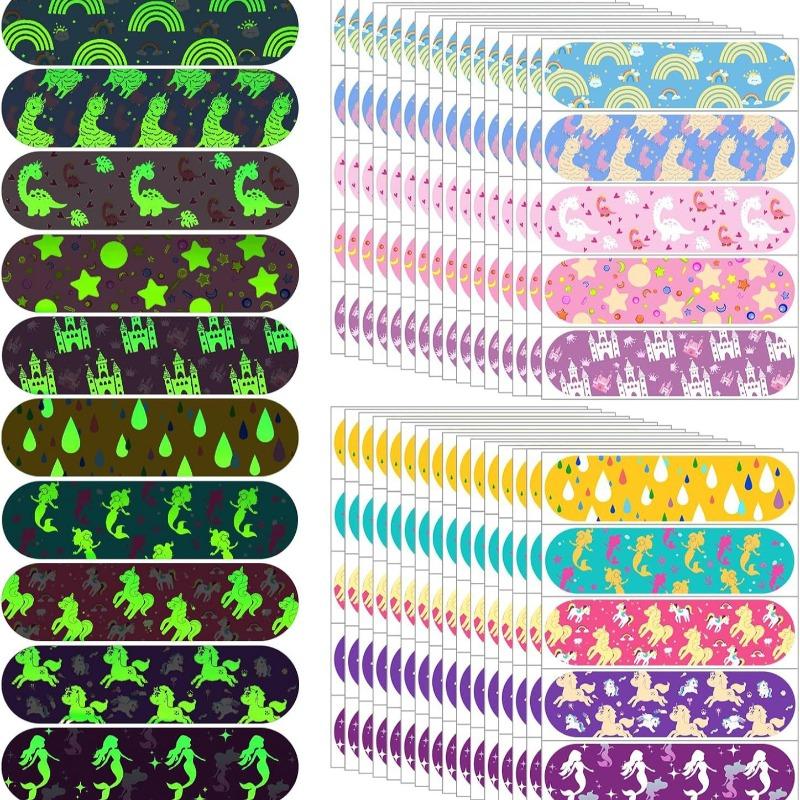 10Pcs Luminous Bandage for Children Adult Glow In The Dark Cartoon Wound Dressing Woundplast Emergency Accessories Baby Care