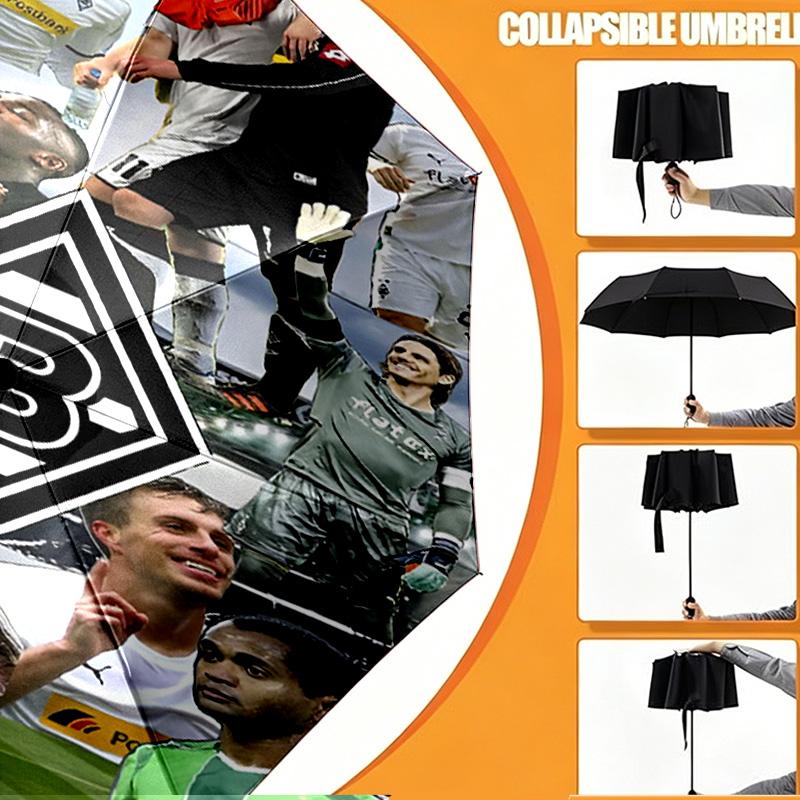 Borussia Monchengladbach Print Umbrella Automatic Opening/ Closing - Portable Foldable Design - Daily use for Travel/Outdoor - Gift for Birthday