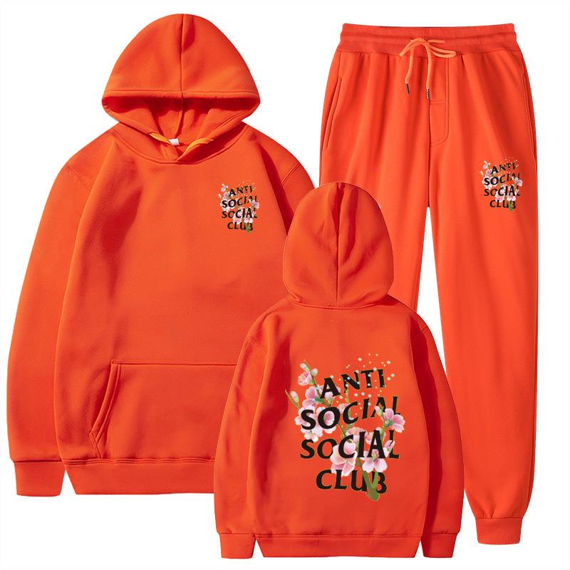 Pants Suits Sweatshirt Hooded Unisex Suit Men Women Comfortable Soft