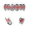 Stylish Hip Hop Grillz Set: Red Diamond Cross & Lightning Gold