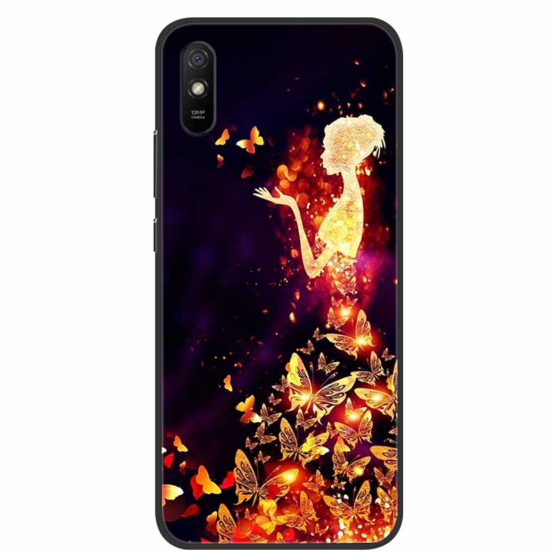 For Xiaomi Redmi 9A Case Redmi 9AT Shockproof Soft Silicone TPU Back Cover For Redmi 9i 9A Sport Phone Cases 9AT Cute Cartoon