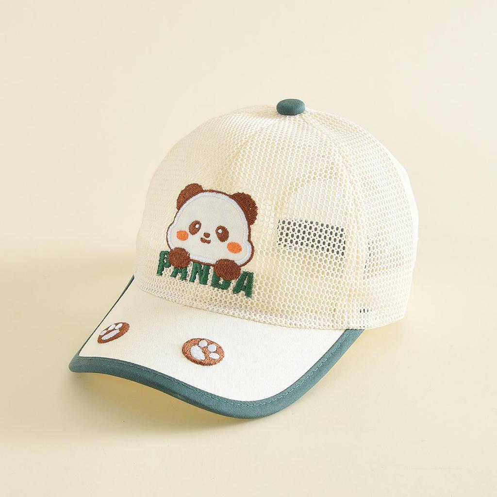 Cute Panda Mesh Hat: Children's Windproof Sun Protection Baseball Cap
