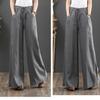 Plus Size Linen Pants Women Clothing Solid Jeams Korean Fashion High Waist Trousers Female Clothes Sweatpants Loose Streetwear