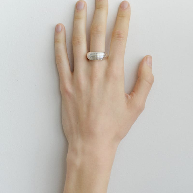 ovbeige [VEI] 925silver BOWL BOLD RING