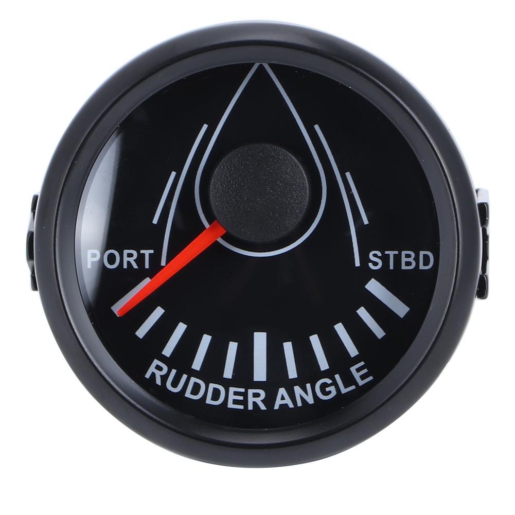 

52mm Universal Boat Rudder Angle Indicator 0 190ohm Signal with Rudder Sensor 9 32V Backlight Gauge for Boat YachtBlack Silver frame чёрный