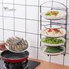Dish Storage Rack Multi-Layer Design Large Capacity Rustproof Corrosion Resistant Kitchen Countertop Storage Holder Food Preparation Rack