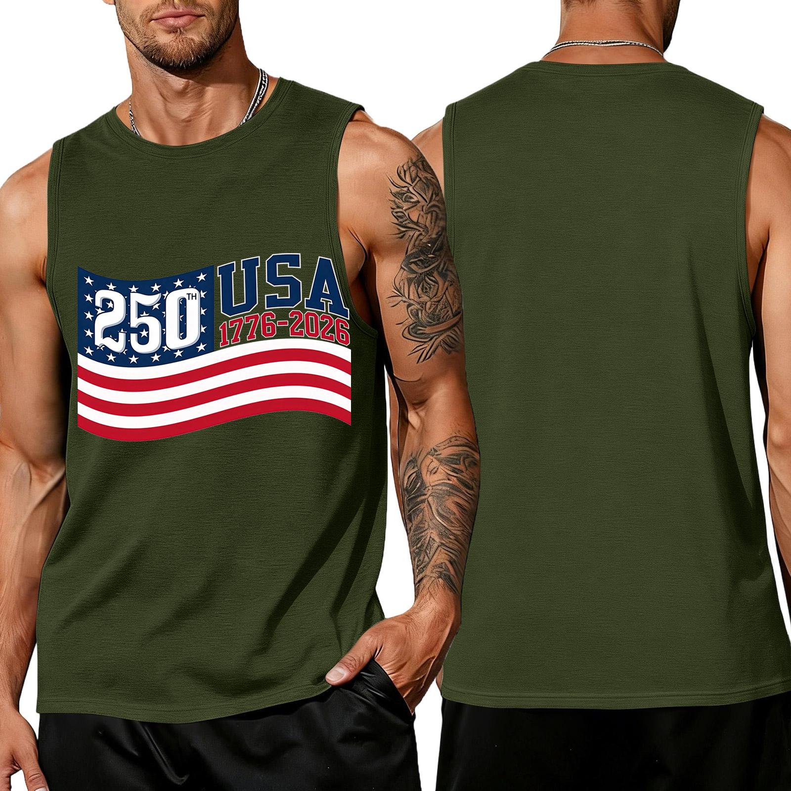 

Men s Sleeveless Tank Top Loose Fit Casual Summer Daily Wear Printed Sleeveless Shirt Lightweight Breathable Fabric XXXL