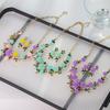 Flower Necklace Earrings Set Banquets Palace for Women Jewelry Accessory Valentine Gifts