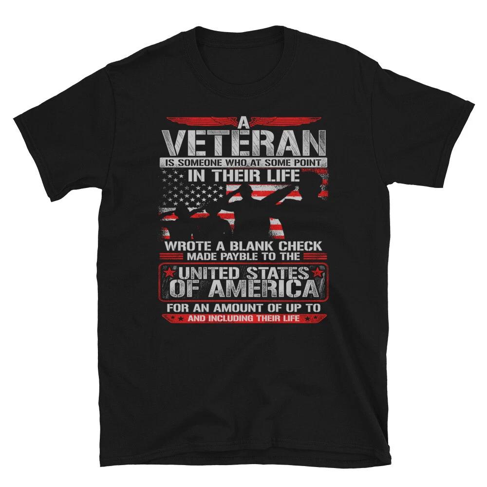 Veteran Wrote Blank Check 2nd Amendment Freedom T-Shirt XL