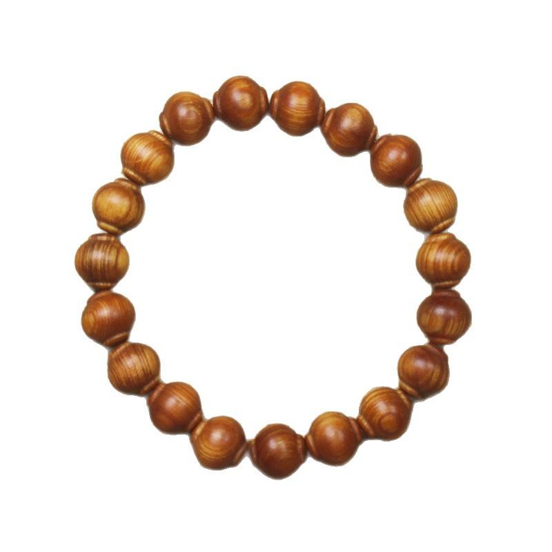 Cypress Wood Lantern Beads Bracelet Men Women Prayer Beads