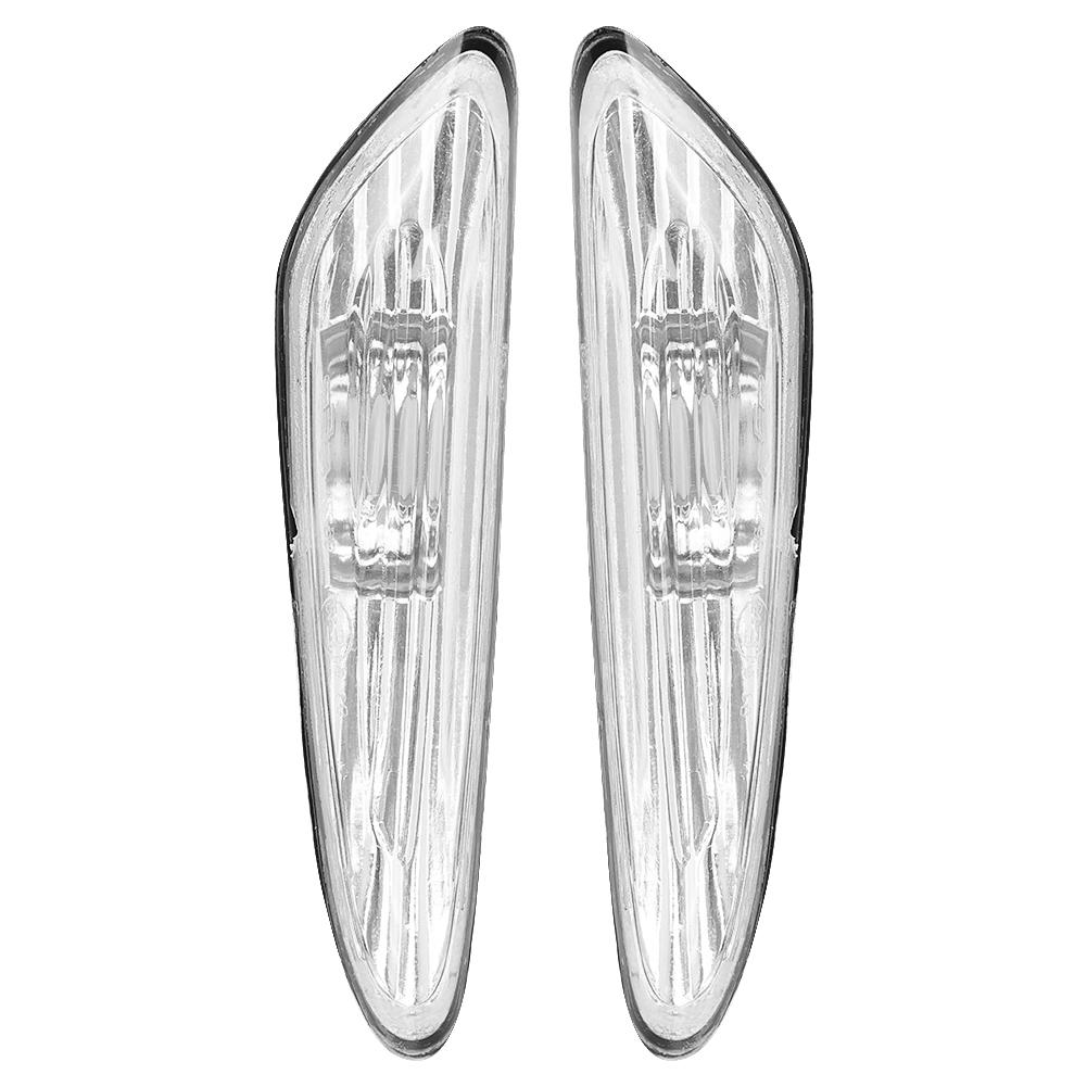 1 Pair Turn Signal Side Marker Lamp Cover 63137165915 63137165916 Fit for E46 325i Transparent