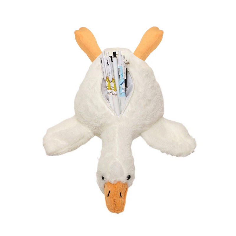 Cute Plush Goose Pen Pouch Pencil Case Doll Animal Storage Case