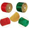 Christmas Ribbon Solid Color Polyester Craft Ribbon for Gift Wrapping Bows 5-Yard Holiday Decor
