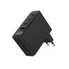 Universal charger 100W GaN 1xUSB-A 3xUSB-C fast charger LCD black