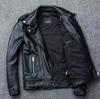 Men's PU leather jacket spring and autumn new locomotive style stand-up collar zipper slim jacket fashion trend retro wallet