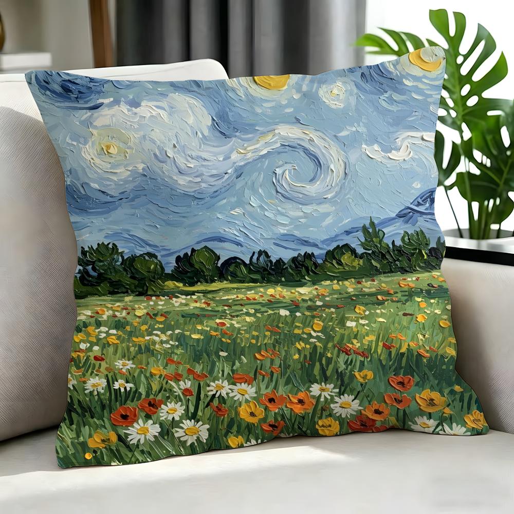 artist Vincent van Gogh Cushion Cover Cushion Cover Set Pcs x x x Pillowcase Decorative Sofa Home Decor