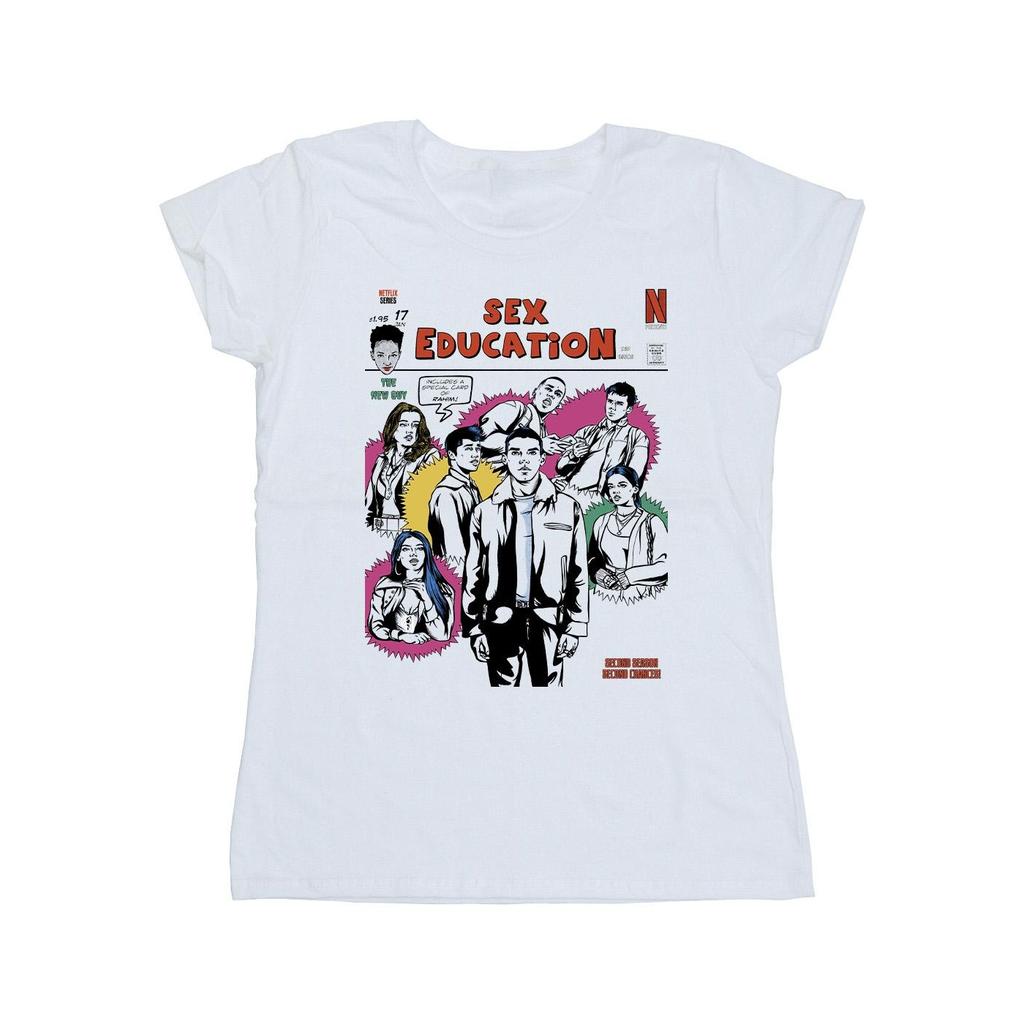 Netflix Womens/Ladies Sex Education Magazine Cover Cotton T-Shirt