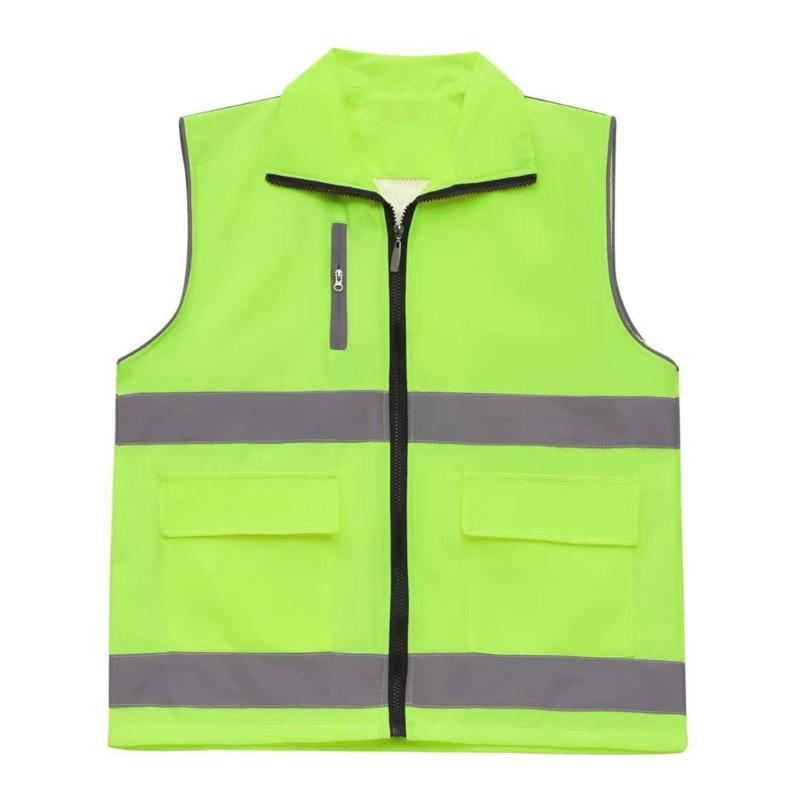 Reflective Vest Security Vest Unisex High Visibility Vest Security Workwear for Men Women Traffic Work Running L