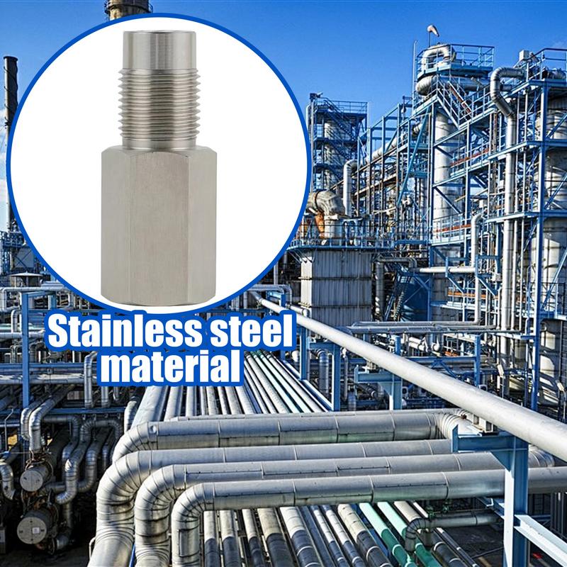 Extension Pipe Fitting Stainless Steel Tube Adapter Leak-Proof High-Temp Length 2.3 Inch Thread Size M181.5 Thread Pipe Fitting