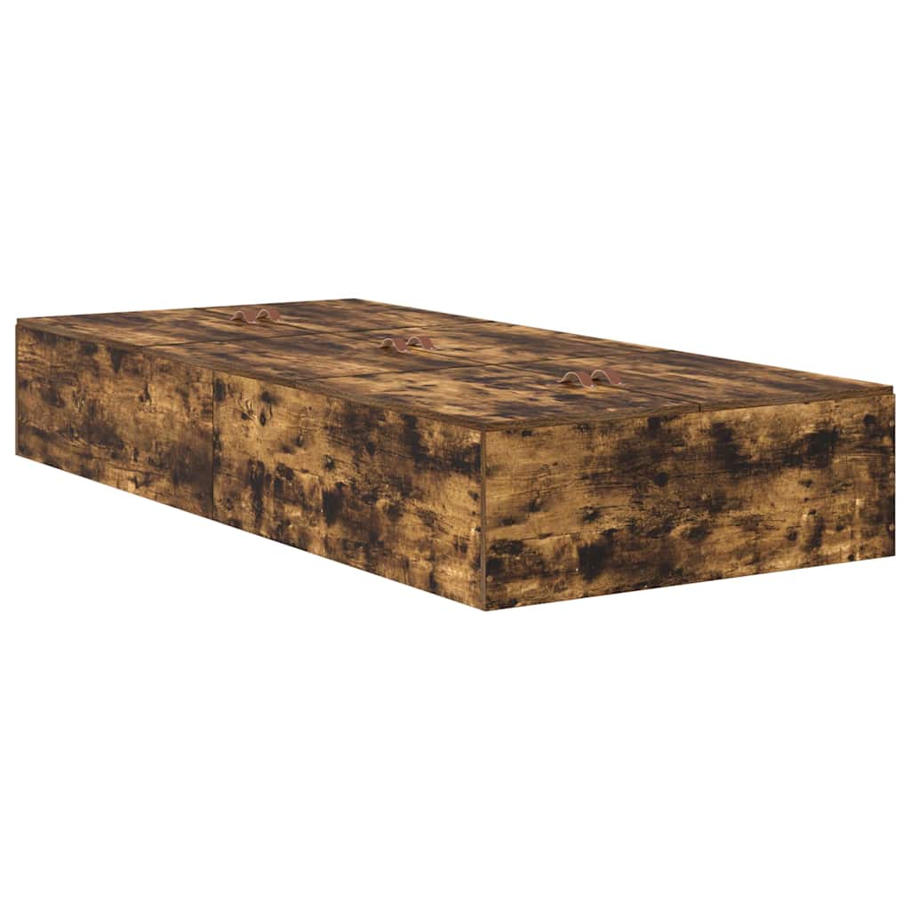 Storage Bed Frame Smoked Oak 31.5 x 78.7 (80 x 200 cm)