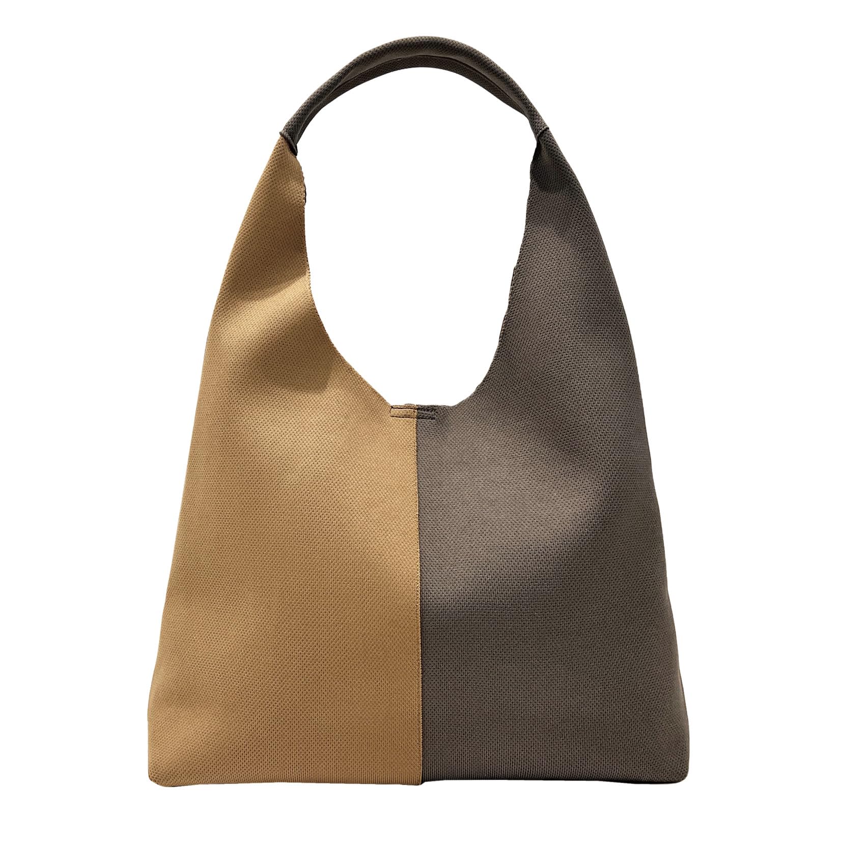 

Rootote 1302 Women s Knit Round Shoulder Tote Bag, LT ROUND ami knit (03 CamelGray)