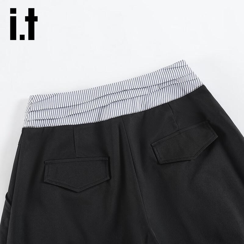 Izzue It Women's High-Waist Patchwork Wide-Leg Trousers