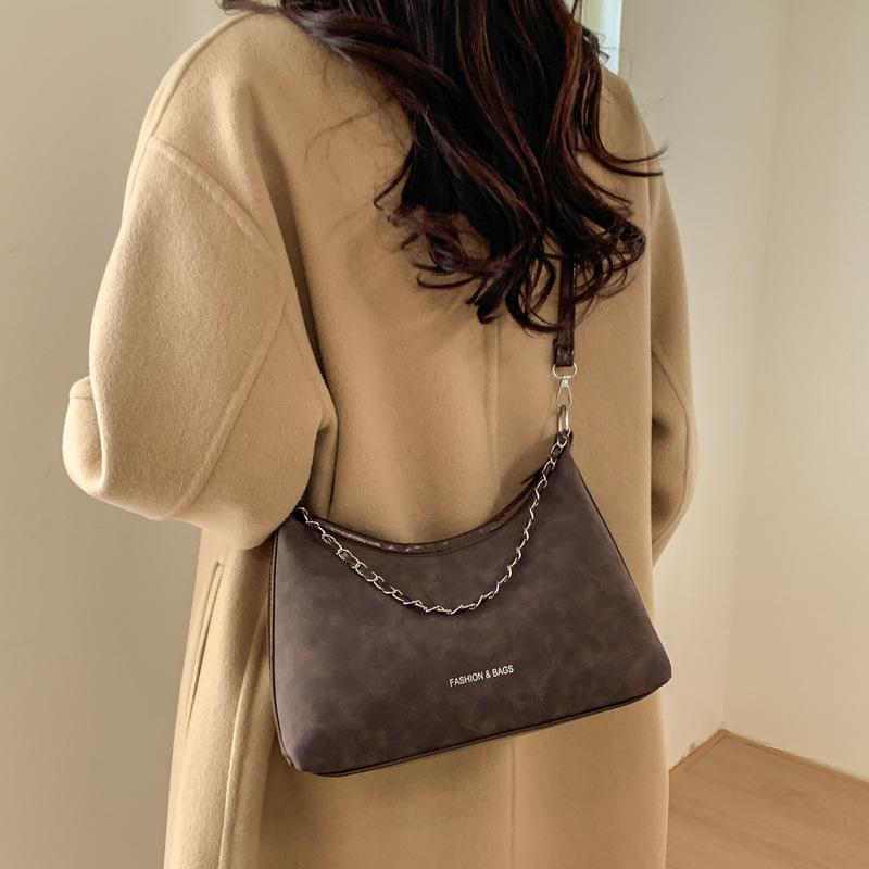 Sacs pour femmes printemps sacs à main à chaîne rétro, les nouveaux sacs simples sous le bras de la saison, sacs à bandoulière polyvalents, sacs messenger, femmes