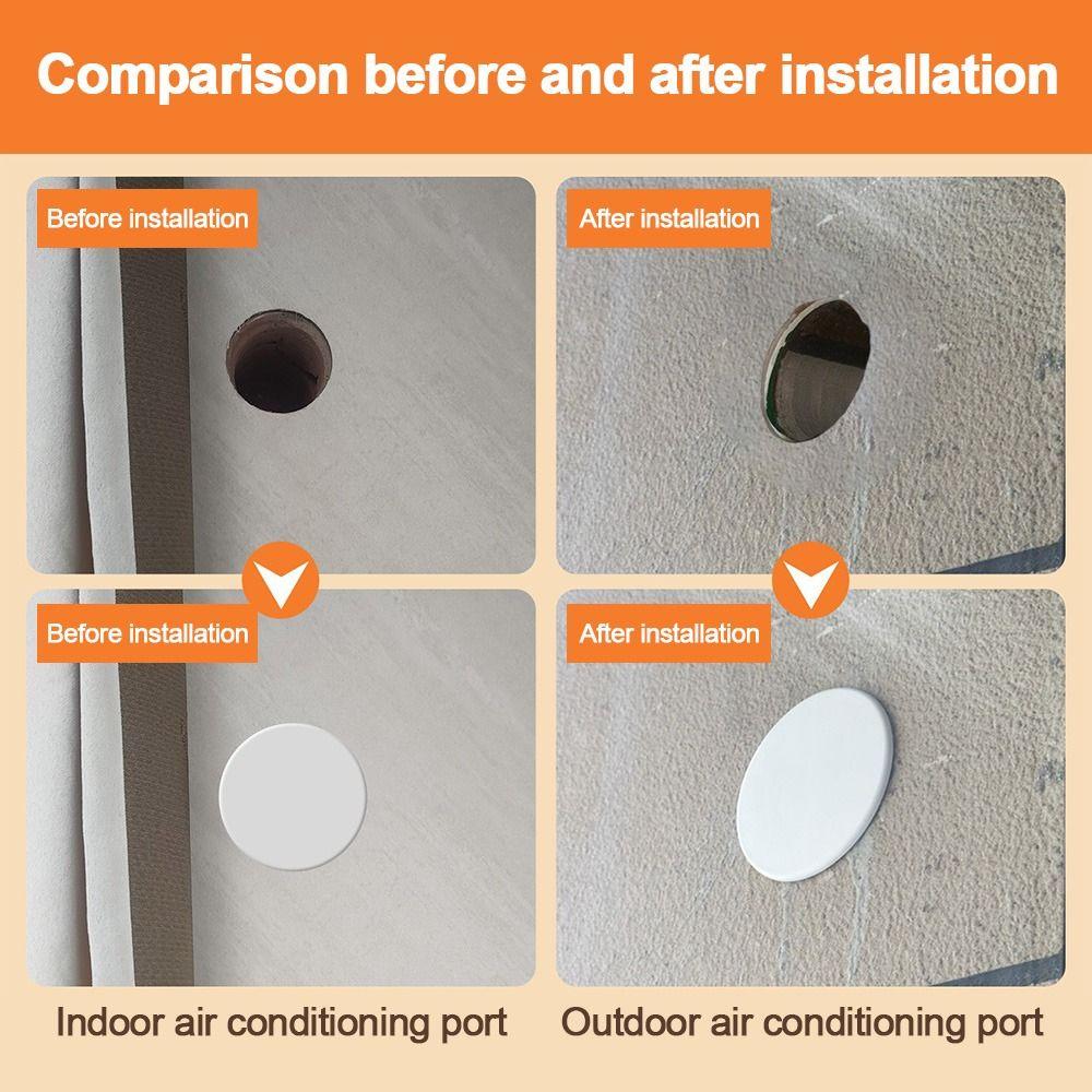 White Hole Plug Plastic Hole Cover Plate New Wall Hole Decoration Flat Aesthetic Finish Adaptable