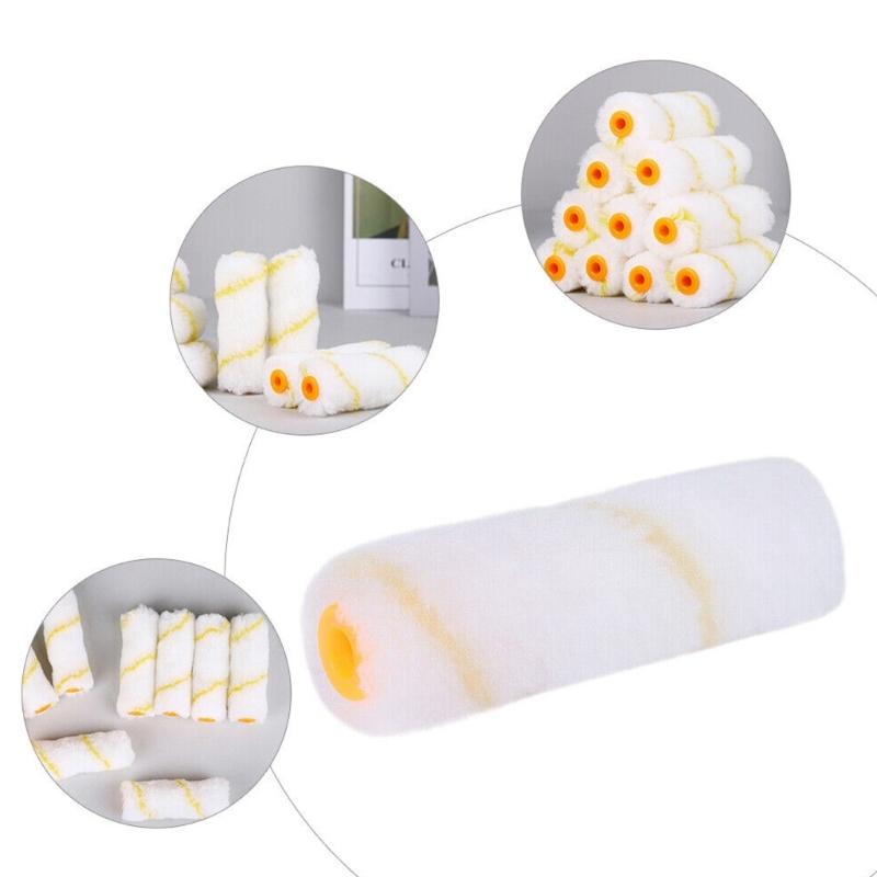 10Pcs Paint Roller Kit Thumb Roller Cores Small Corner Latex Paint Roller Cores Small Roller Bracket Polyester Blend
