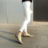 Damen Spitzschuhe mit Glitzer und niedrigem Absatz, geeignet für die Arbeitskleidung, bequeme und leichte, lässige Damen-Einzelschuhe