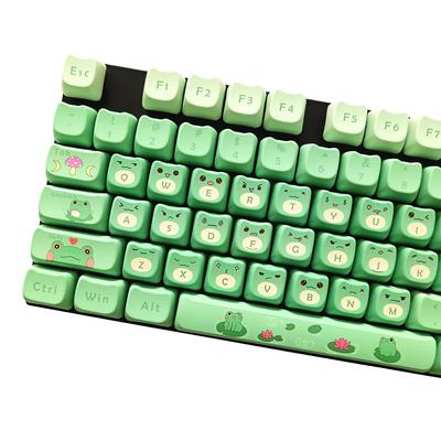 PBT Mechanical Keyboard Keycaps Cute Frog Design 104 Keys Custom Keycaps Holiday Birthday Gift