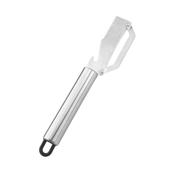 Stainless Steel Vegetable Peeler Multi-Function Fruit Potato Peeler for Pineapple Pumpkin Sugarcane Ergonomic Bottle Opener Rust-Proof Essential A