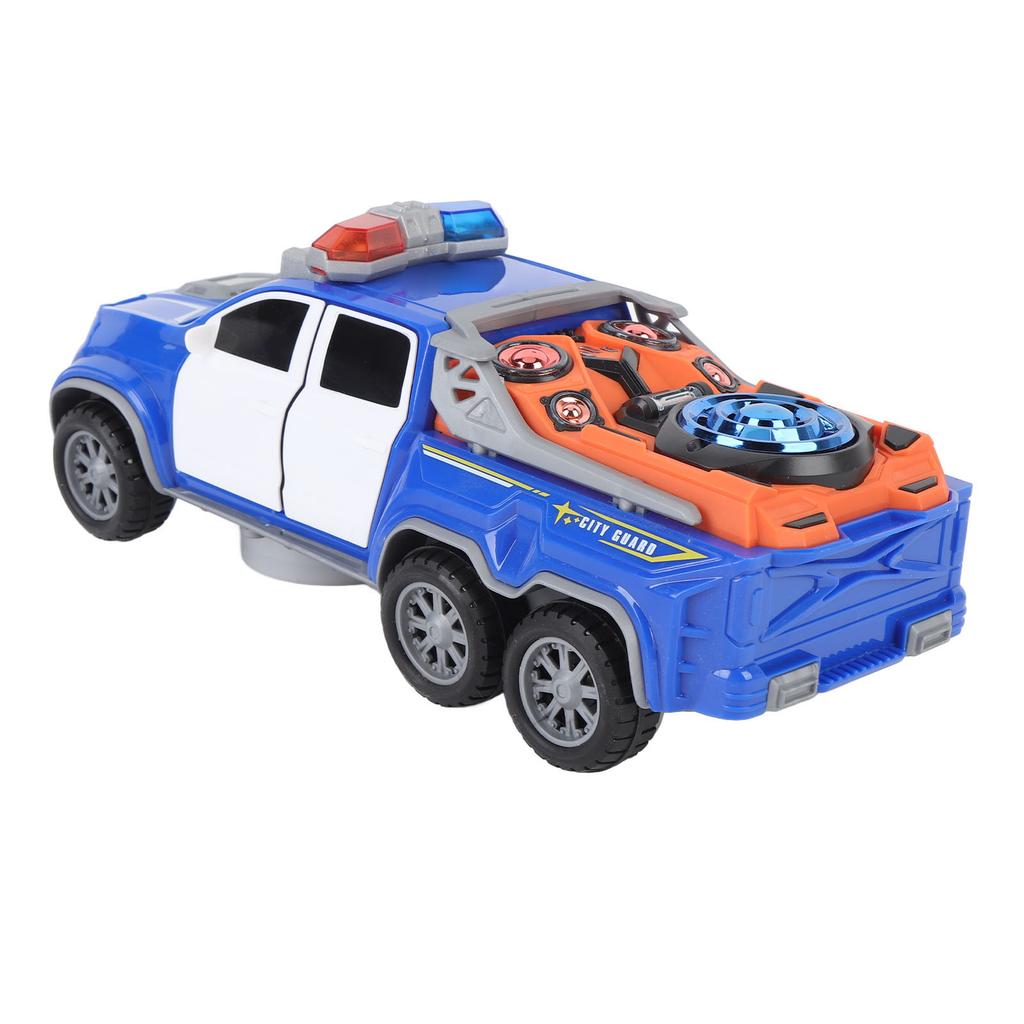 Spielzeugauto mit Licht und Ton, 360 Grad drehend, automatische Türöffnung, batteriebetrieben, leuchtendes Auto