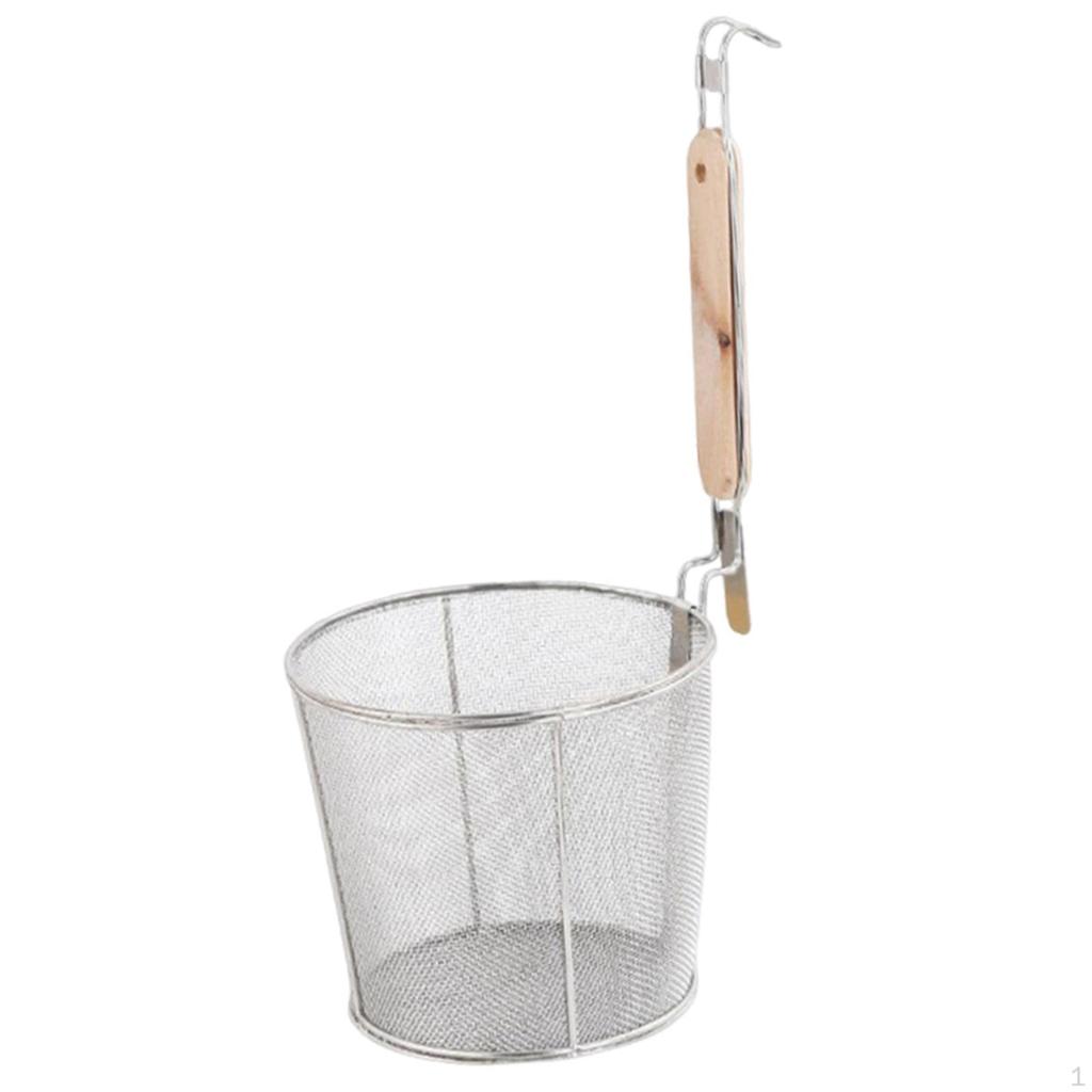 Noodle Strainer Deep Skimmer Food Dumpling Mesh Pasta Basket for Restaurant