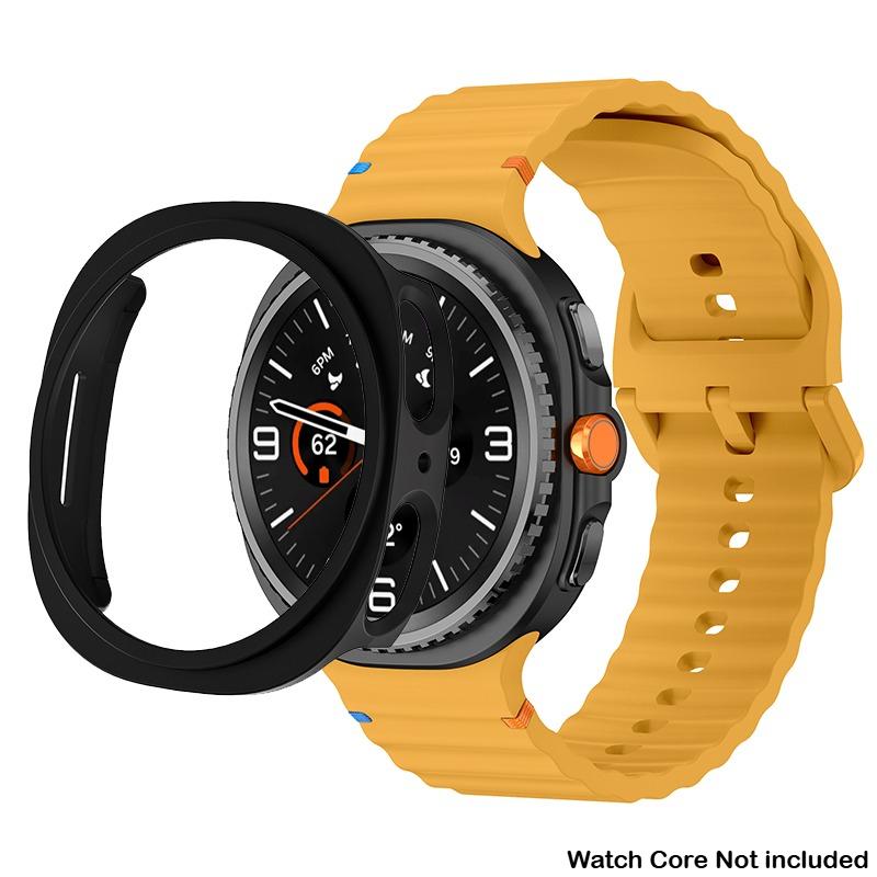 Silikonový řemínek pro Samsung Galaxy Watch 8 40 44mm Pásek s pouzdrem Chránič obrazovky Kryt nárazníku pro chytrý řemínek Náramkové doplňky