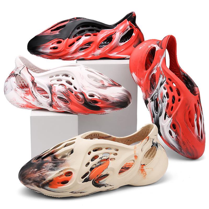 Zomer Nieuwe Camouflage Kokosnoot Gat Sandalen Romeinse Strandschoenen Casual Sandalen Mannen Vrouwen Koppel Eén Stuk Ademend Antislip Comfortabel