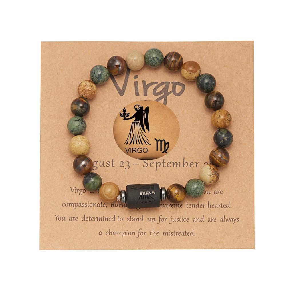 Luminous 12 Zodiac Constellation Sign Braided Couples Leather Bracelet For Men Black Rope Charm Party Grow In the Dark Jewelry