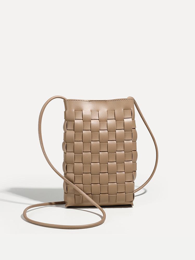 

Женская вязаная сумка кроссбоди для мобильного телефона в корейском стиле 2024 года – Простой, свежий, повседневный плечевой дизайн. хаки