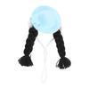 Mini Hat with Long Braids For Cockatiel Parrots Small Pet Party Photo Props Soft Guinea Pigs Hamster Costume Accessories