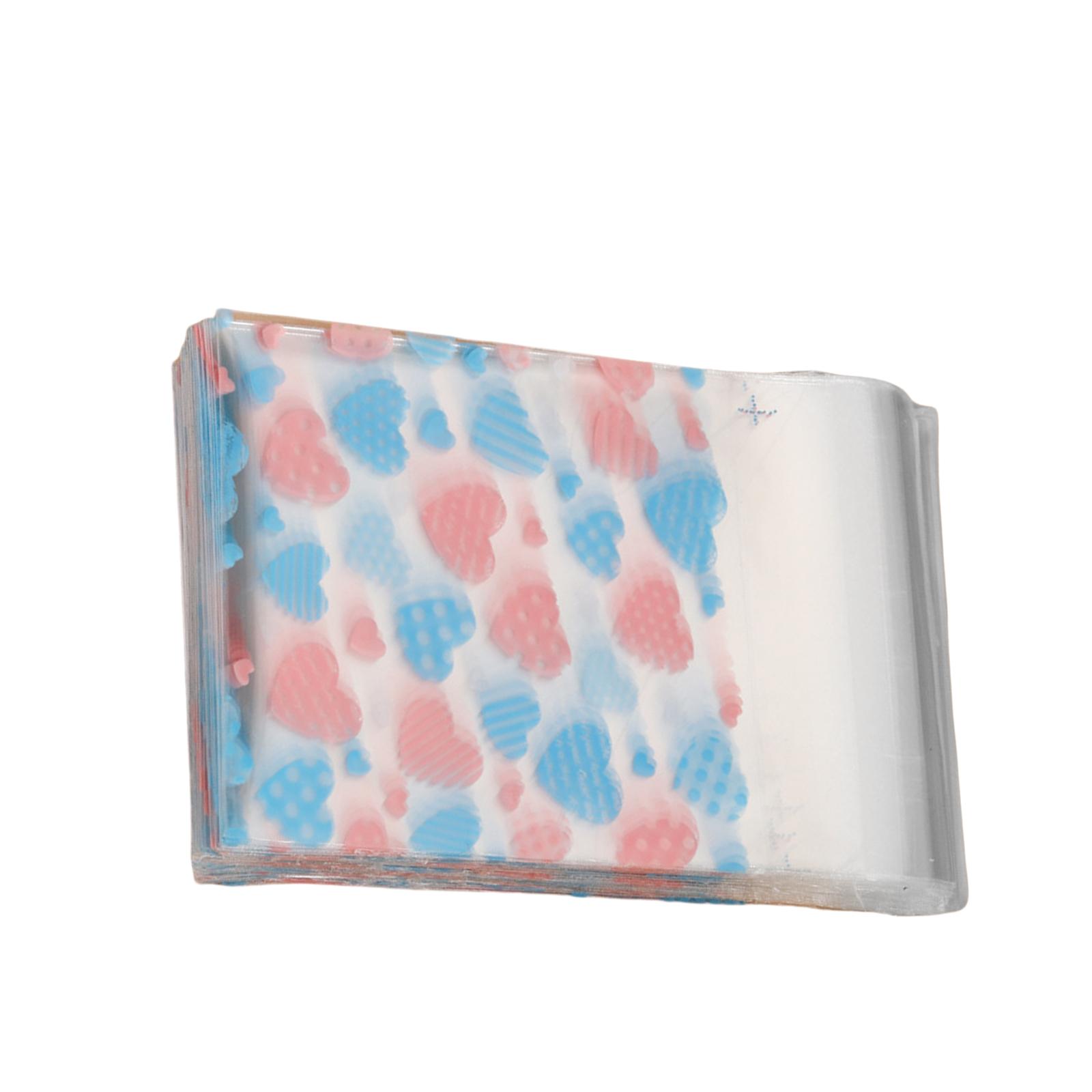 

100 шт. Самоклеящиеся пластиковые пакеты ко Дню святого Валентина, стильные прозрачные пакеты с любовным мотивом для упаковки конфет и подарков 2