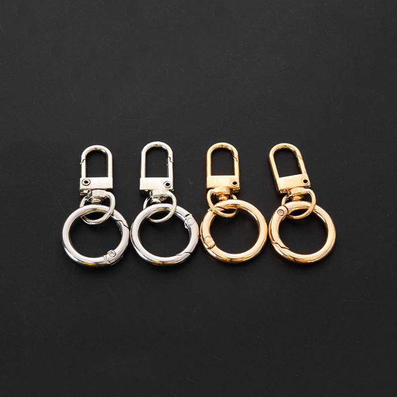 1pcs Zinc-Alloy Keychain Hook with Key Ring Bag Clip Hook with Spring Ring for Lanyard Making DIY Crafts Keychain