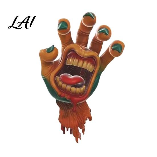 Creepy Halloween Accessory Horror Screaming Hand Ornament Severed Decoration Realistic Haunted House