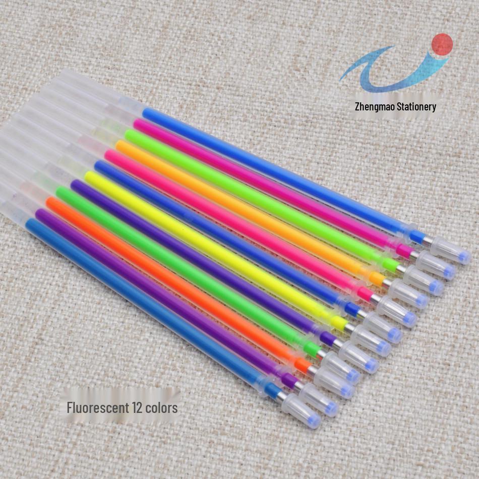 Multicolor Neutral Pen Refills: Glitter, Fluorescent, Pastel - 12, 24, 48, 100 Colors